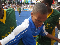 緊迫したプレー