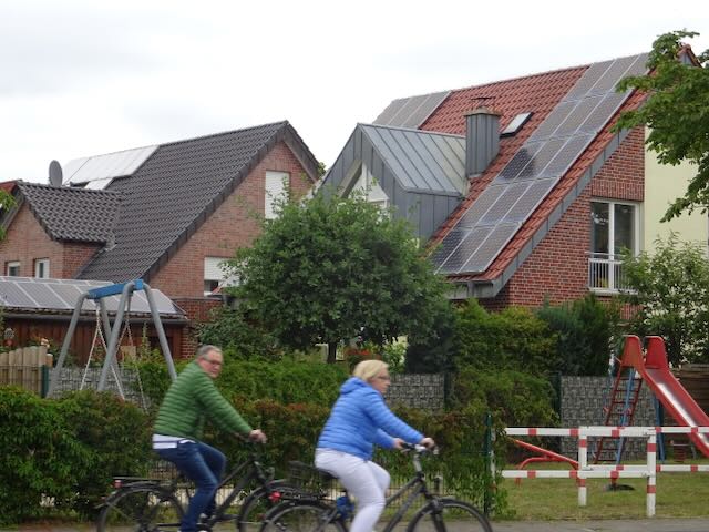 ザーベック町のソーラーパネル