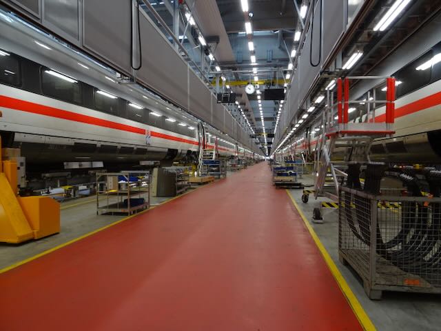 ICE4のメンテナンス工場